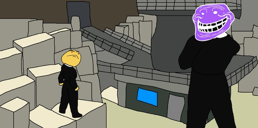 trollface, yellowman, goku, vegeta, and purpleman (call of duty and 2 more)